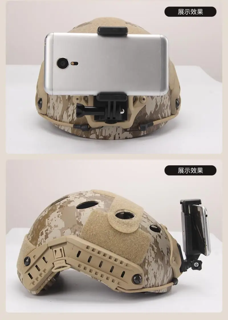 Soporte para teléfono táctico de caza, adaptador de montaje para cámara deportiva, soporte para casco táctico rápido Mich - imagen 5
