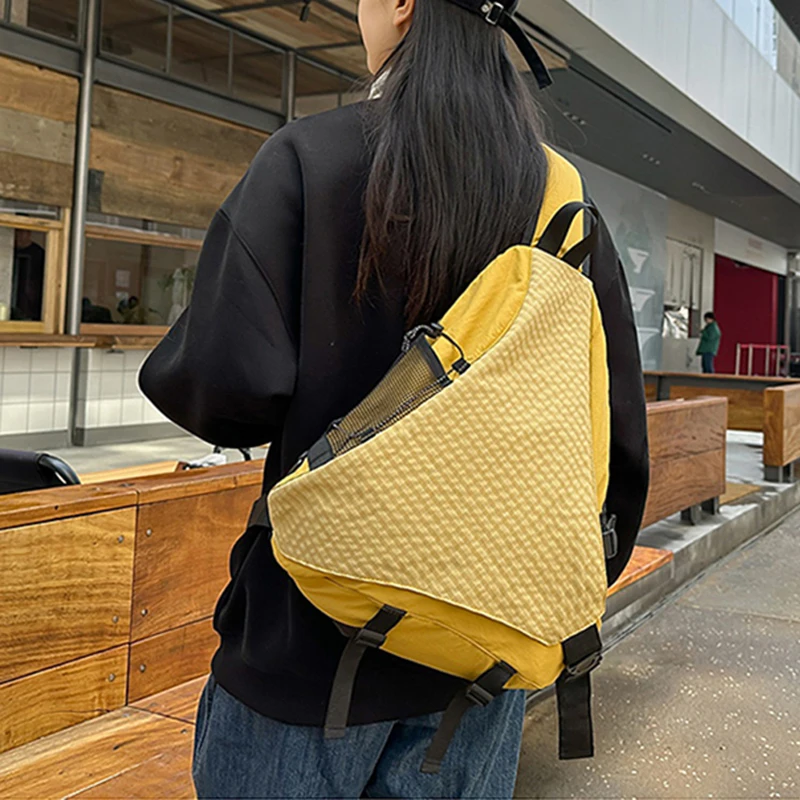 Bolsa de pecho para gimnasio deportivo, bandolera grande de almacenamiento, bolso de hombro para estudiantes, mochila para ordenador portátil, viaje, ciclismo, senderismo - imagen 2