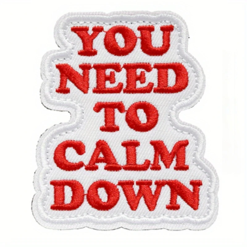 Parche bordado velcro MOLLE frase TI NEED TO CALM DOWN - imagen 5