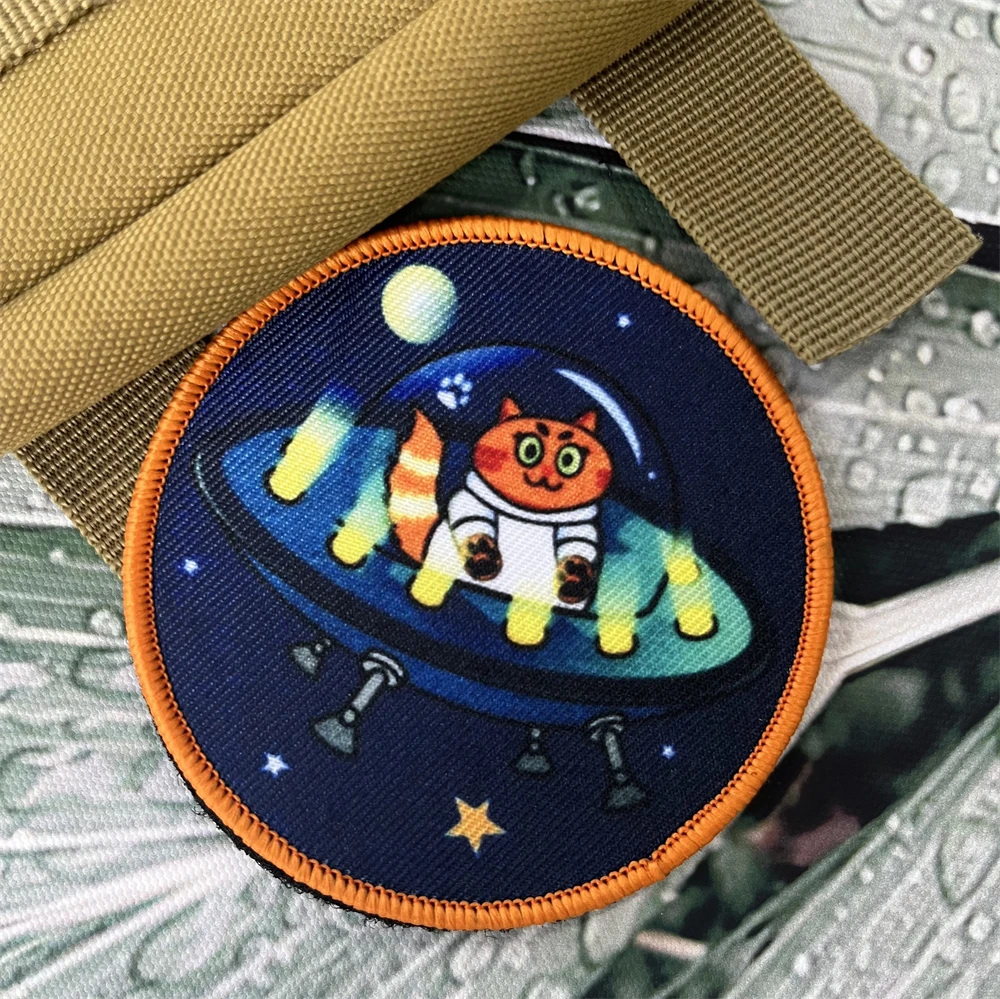 Insignia militar siberiana Vojvodina, Parche de Velcro impreso, parche táctico de mochila, pegatinas, gato, astronauta, OVNI, Chevron, moral - imagen 3
