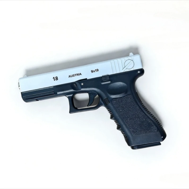Réplica pistola airsoft negra y blanca con eyección de cargador - imagen 5