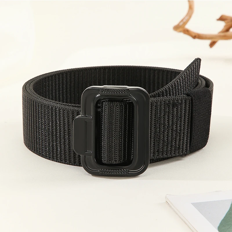 Cinturón de lona de estilo clásico con hebilla de Metal para el sol, adecuado para el uso diario, 1 unidad - imagen 4