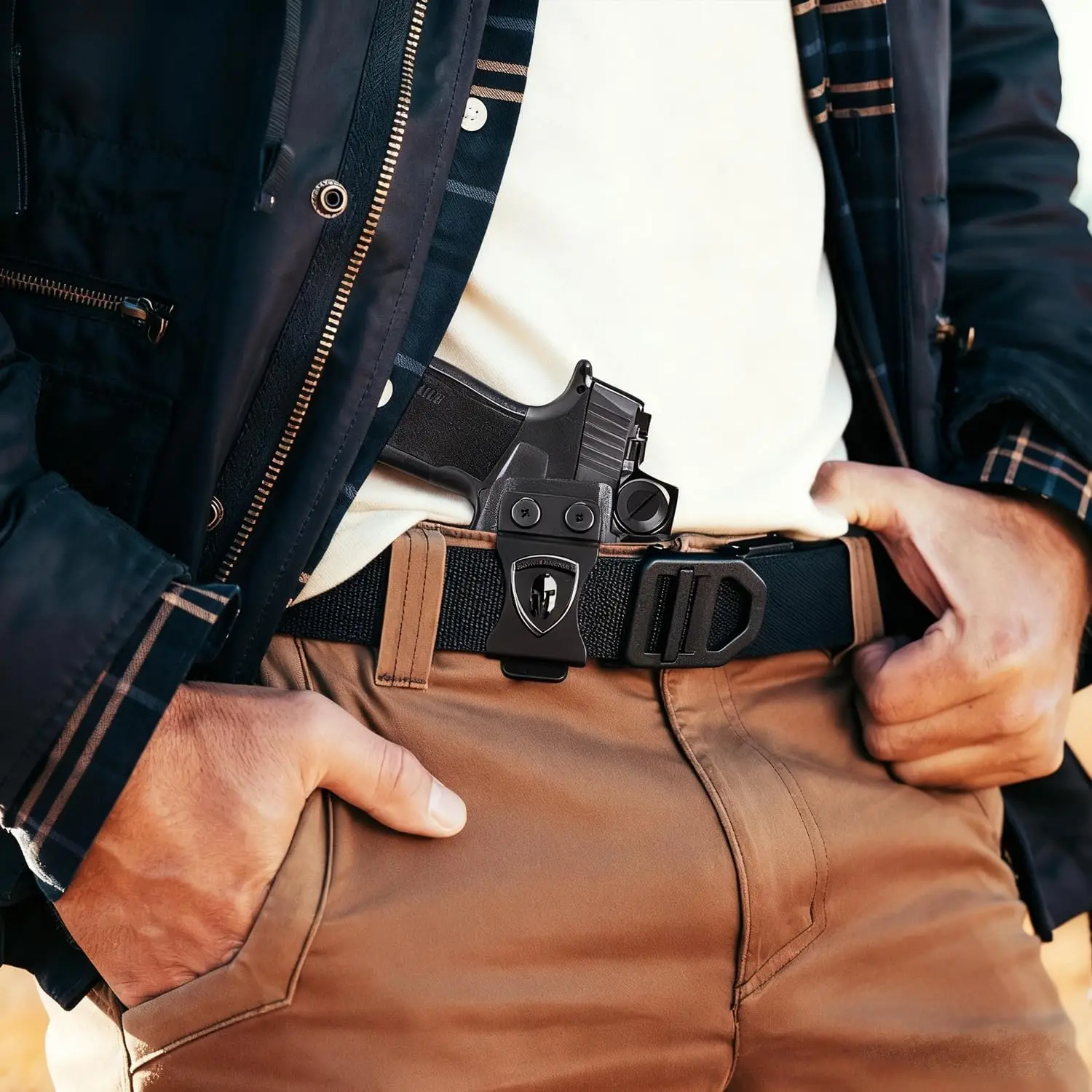 Compatible con Sig P365-XMACRO con TLR-7 X Sub o TLR-7 HL-X Sub, funda solo IWB Kydex, corte óptico, retención Adj.Cant y Posi-Click, mano derecha - imagen 5