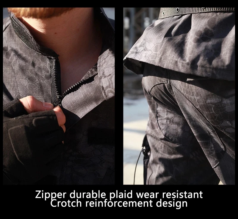 Uniforme de caza de camuflaje para hombres, traje táctico de fuerzas especiales, camisa de senderismo, conjunto de pantalones, ropa Militar de camuflaje - imagen 4