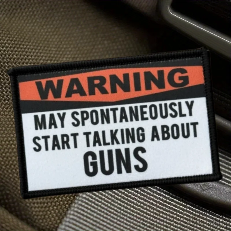 Parche de impresión AVISO para chaleco táctico, sombreros con gancho y bucle, insignia de moral, mochila, pegatinas decorativas, parches para brazalete para ropa - imagen 4