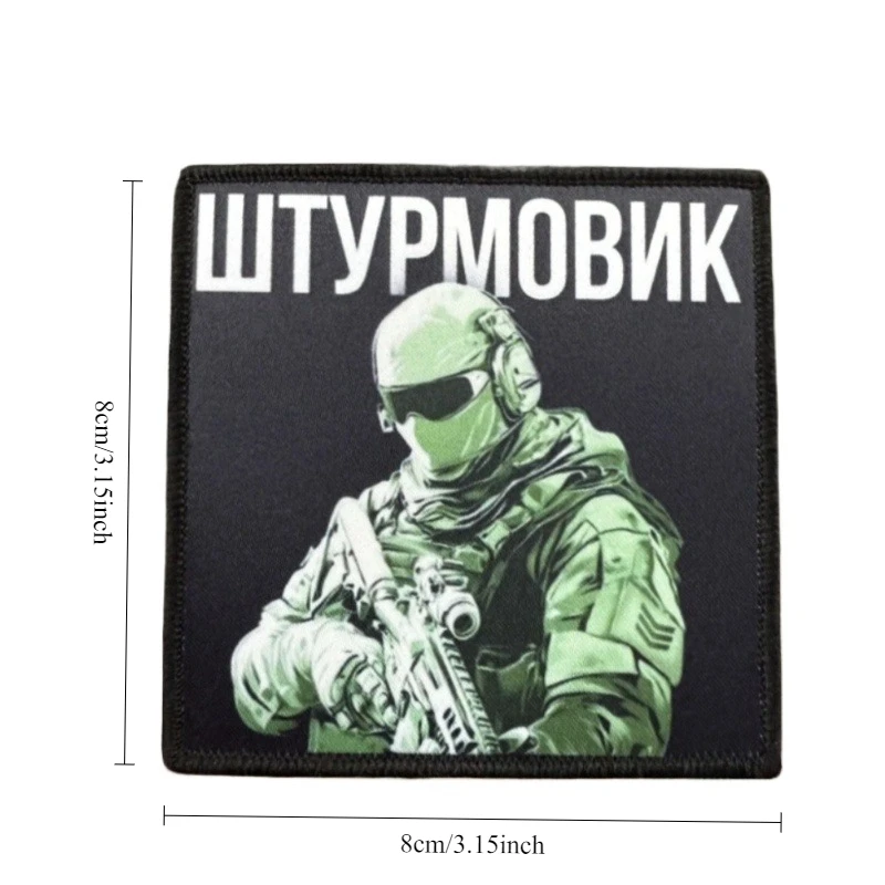 Parche táctico de soldado "avión de ataque", insignia de moral con gancho y bucle, brazalete militar, pegatinas para mochila, parches para mochila - imagen 5
