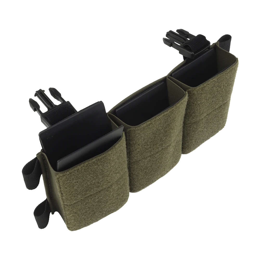 Bolsa triple de caza con imán de 7,62 |   Diseño compatible con MOLLLE |   Para uso en el campo portador de equipo de tiro al aire libre - imagen 4