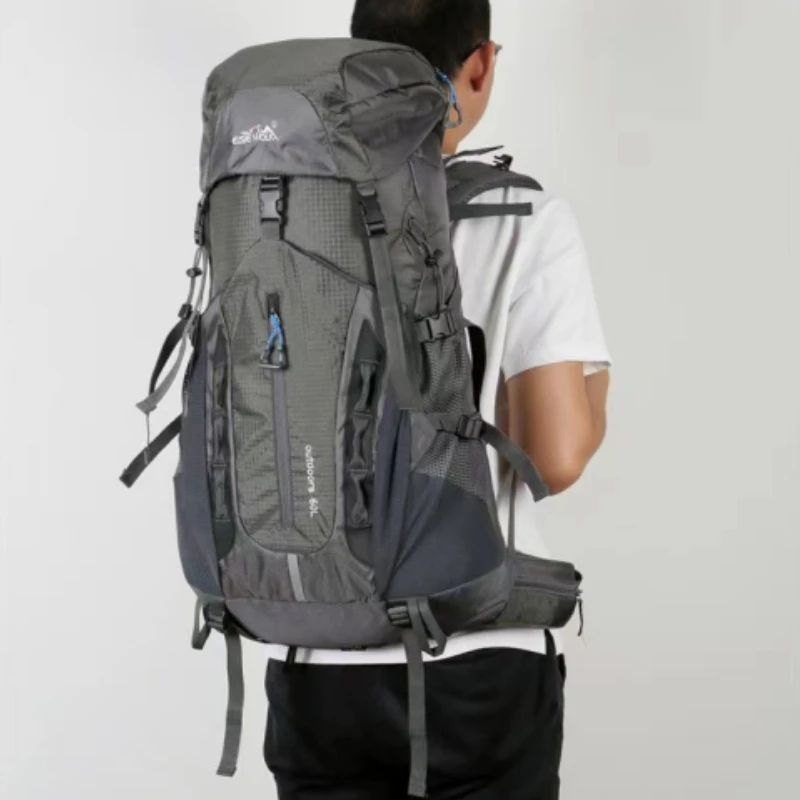 Mochila de gran capacidad de 70L para hombre, bolsa de escalada, impermeable, para senderismo, Molle, Camping, bolsas de hombro, paquete de agua XA8WA - imagen 2