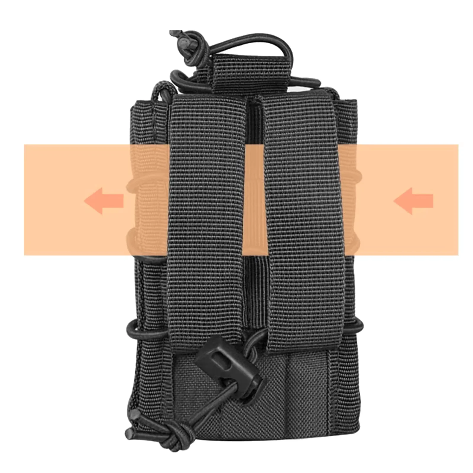 Funda para revistas de pistola, bolsa para pistola Molle con tapa abierta para revistas de una sola pila, bolsas de nailon de alta calidad - imagen 5