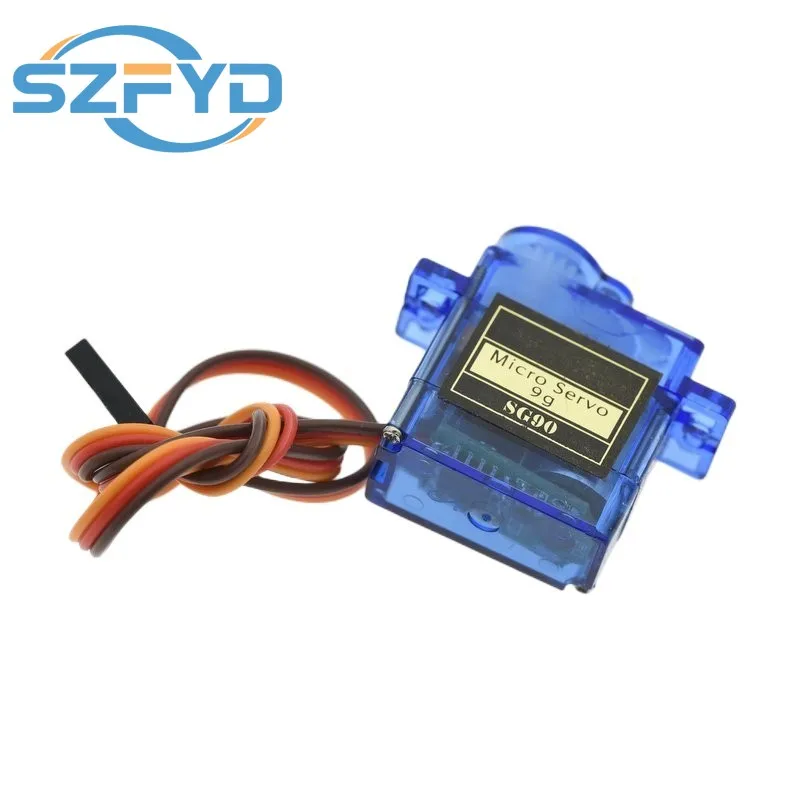 5 uds SG90 9G Micro servomotor para aviones RC brazo de Robot 180 ° /360 °   Control de servomotor de ala fija para avión y helicóptero - imagen 3