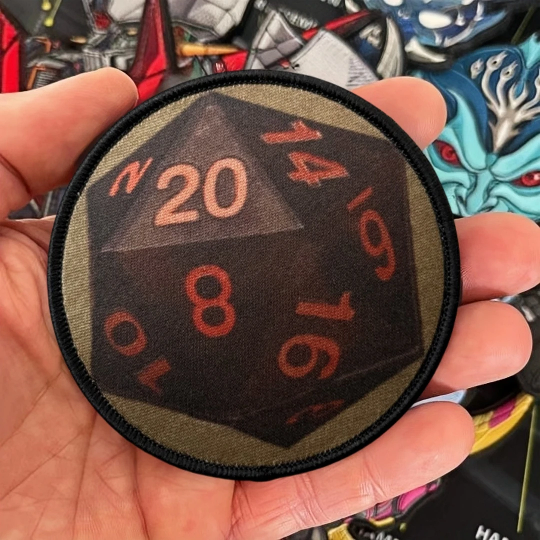 Parche divertido de dados, insignia de moral táctica, parches de gancho y bucle impresos para ropa, pegatina para mochila del ejército militar - imagen 3