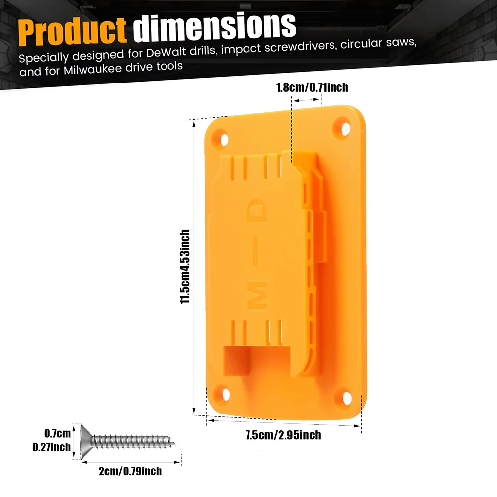 DeWalt/Milwaukee Soporte de pared para herramientas inalámbricas - imagen 2