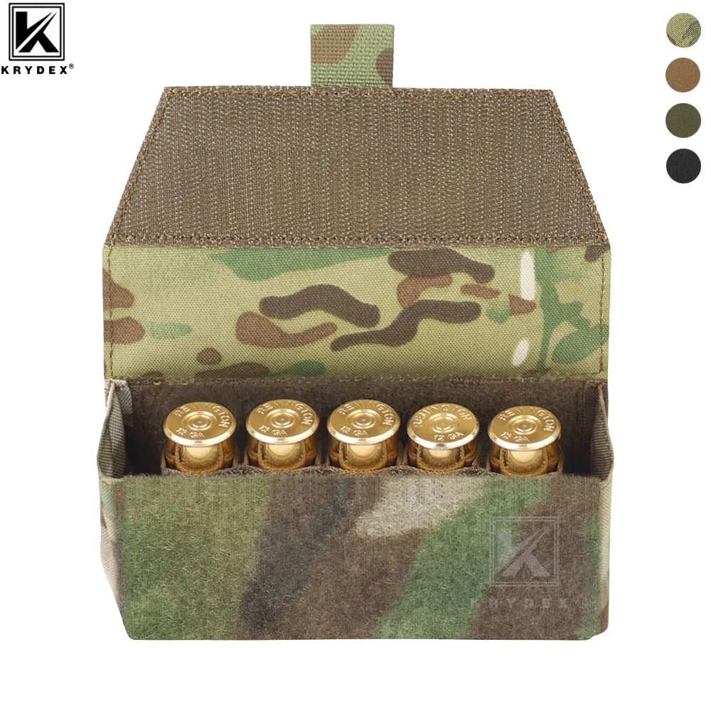 KRYDEX-bolsa táctica MOLLE para munición, bolsa para teléfono móvil, soporte para batería de bala extraíble, riñonera para disparar, cinturón para exteriores, chaleco, equipo