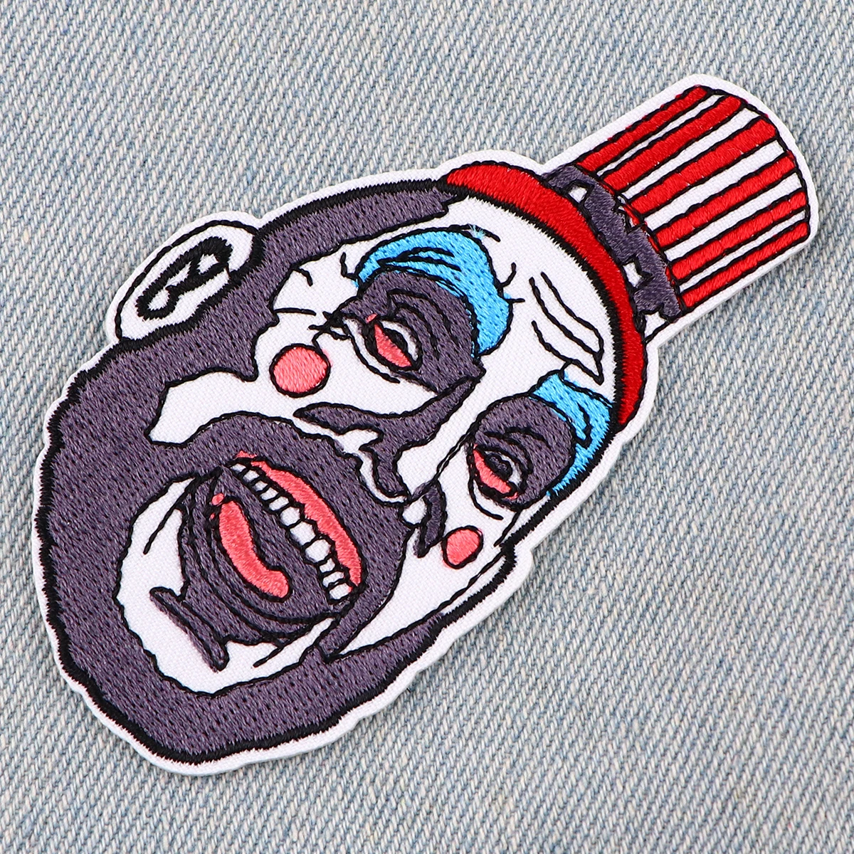 Parches bordados de payaso divertido para ropa, parches para ropa, Halloween, bricolaje, parche para planchar en la ropa, pegatinas - imagen 4