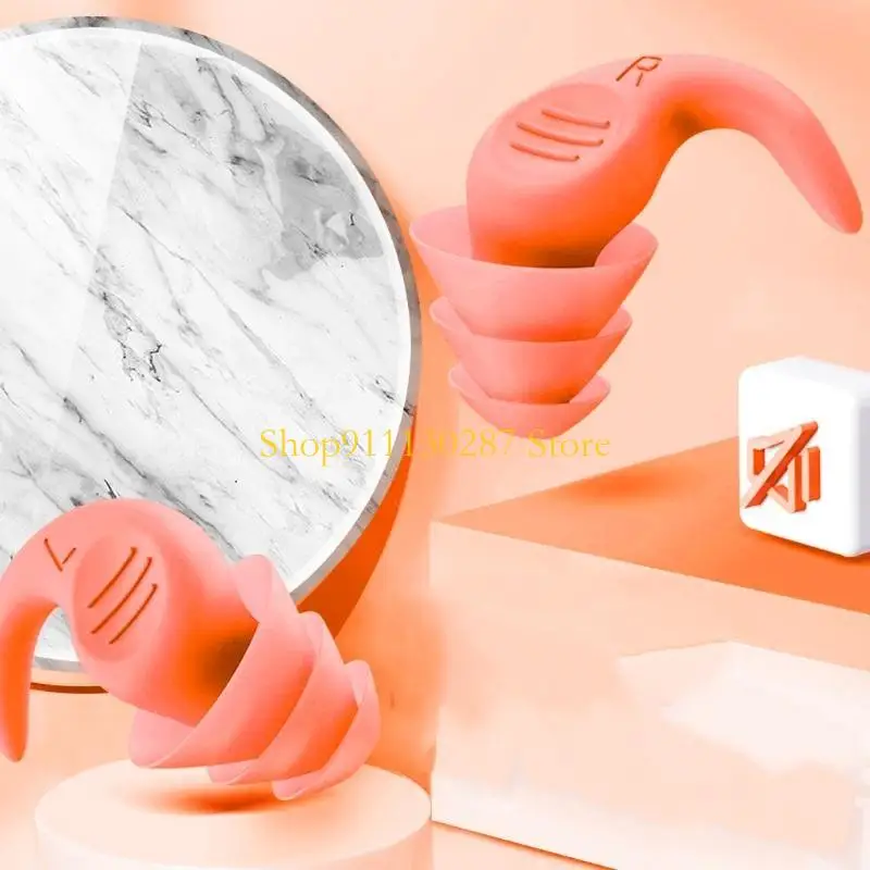 Tapones para los oídos silicona J1HC, 2 piezas, para dormir, estudio, concierto, aislamiento acústico, uso repetido, cómodos - imagen 4