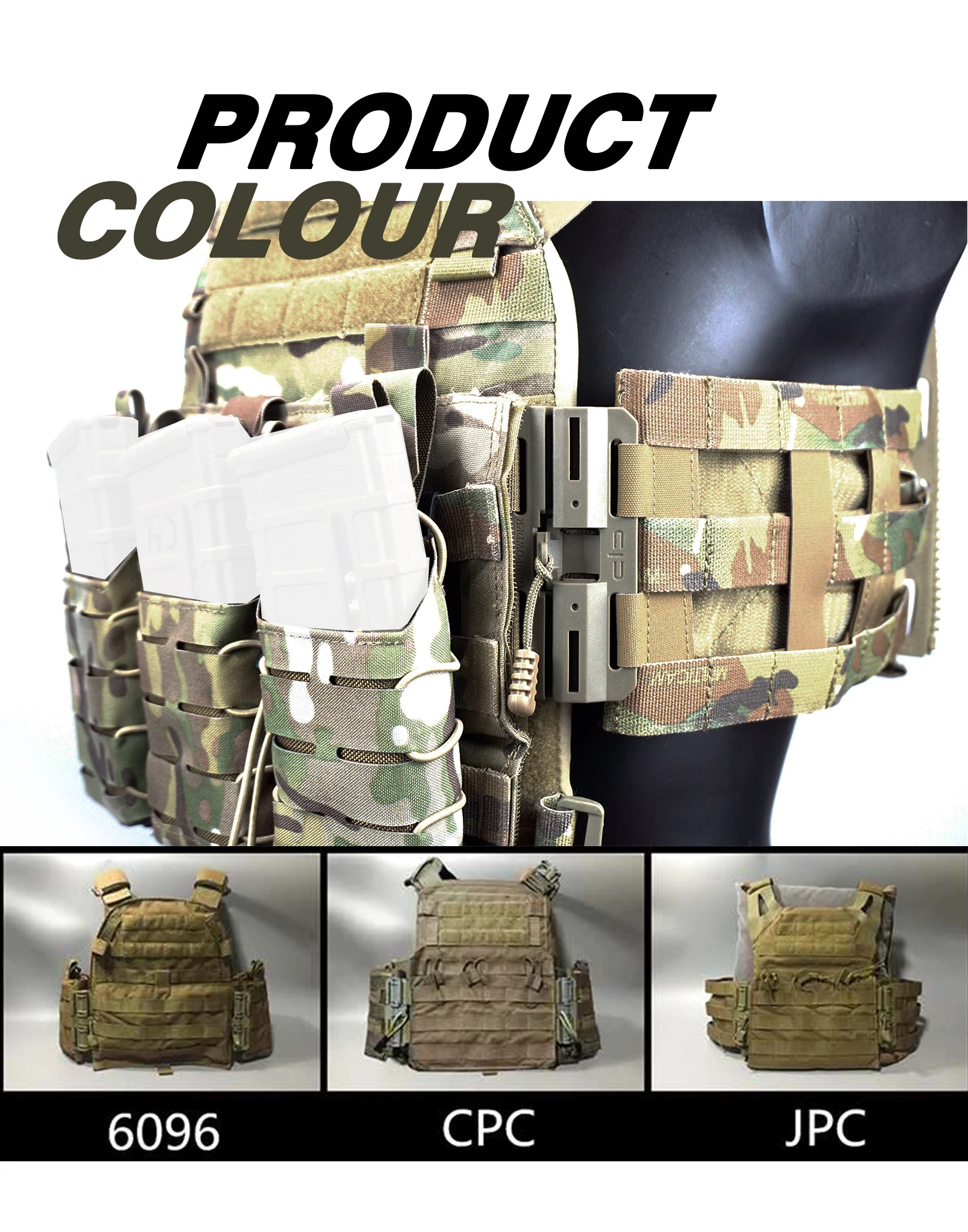 DMGear Chaleco Táctico Liberación Rápida Negro Compatible MOLLE - imagen 5