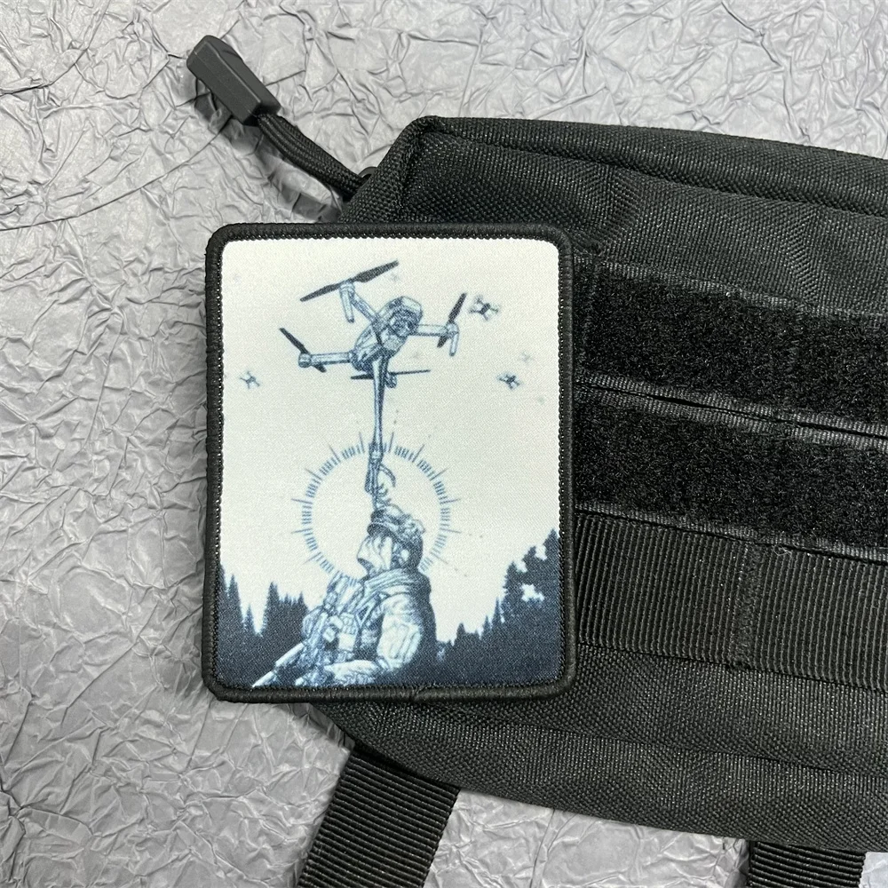 Pegatinas de soldado ruso UAV para ropa, parche de impresión, parches de gancho y bucle, mochila, equipo táctico, insignias militares - imagen 2