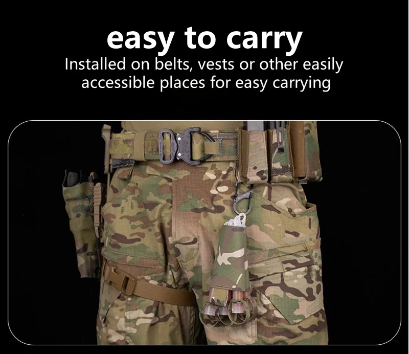 Bolsa de almacenamiento portátil con varilla fluorescente con sistema MOLLE, paquete de 6 barras luminosas, bolsa de tienda, guardián de luces químicas para acampar al aire libre - imagen 5