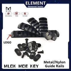 Rieles ELEMENT Mlok, placas de riel MOE, rieles metálicos de cuero CNC, barandillas protectoras de 20 mm, accesorios universales Keymod, nailon.
