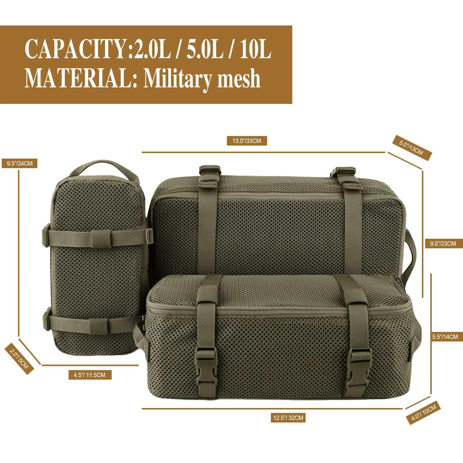 Krydex Bolsa Modular Táctica Ranger Green – OrganizadorMochila - imagen 2