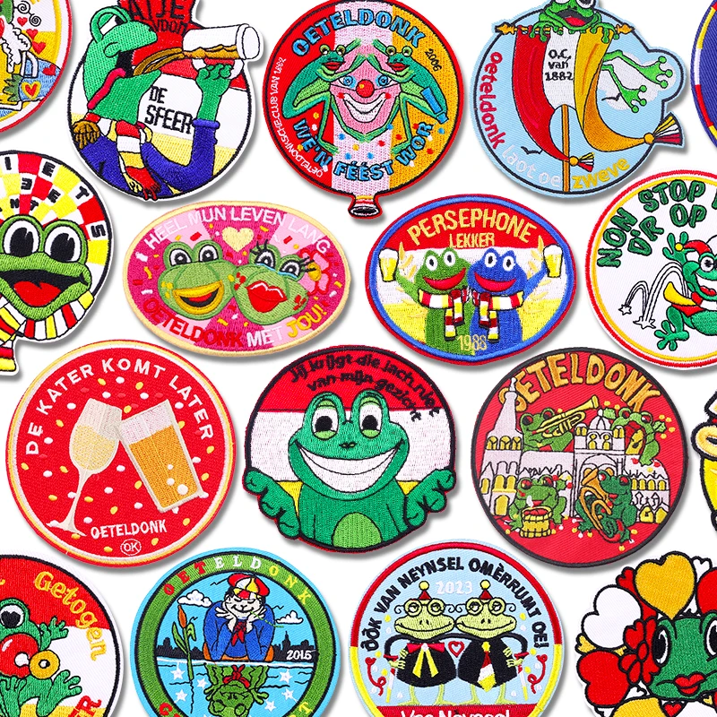 Parche DIY, parche bordado de Carnaval de Países Bajos, emblema Oeteldonk, parches bordados, parches para planchar para ropa, pegatinas para coser - imagen 2