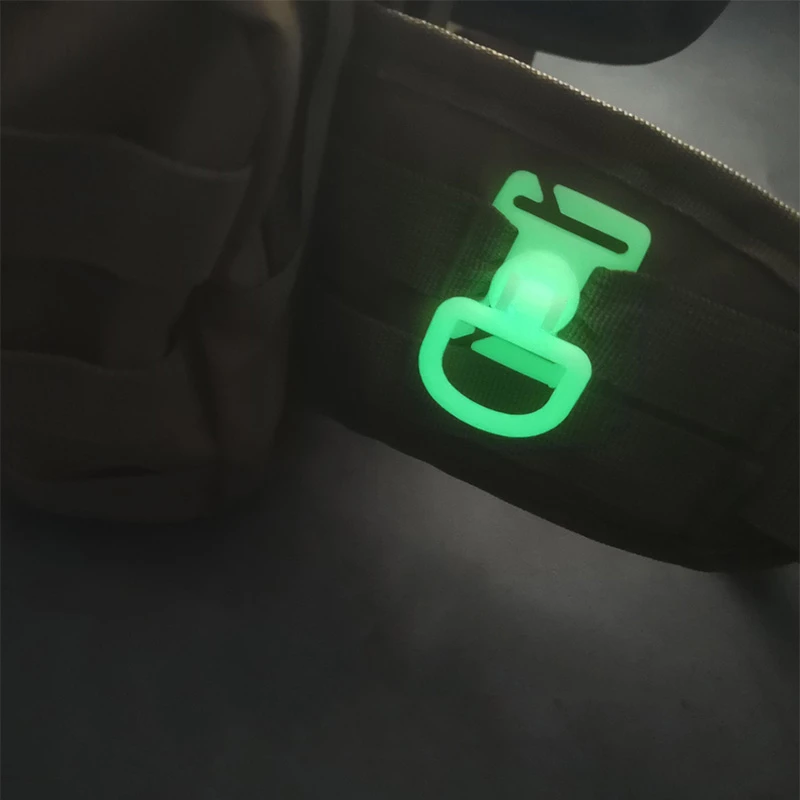 Sistema Molle de plástico luminoso, anillo giratorio de 360 °, Correa táctica ligera, hebilla de separación, accesorios de expansión de mochila - imagen 5