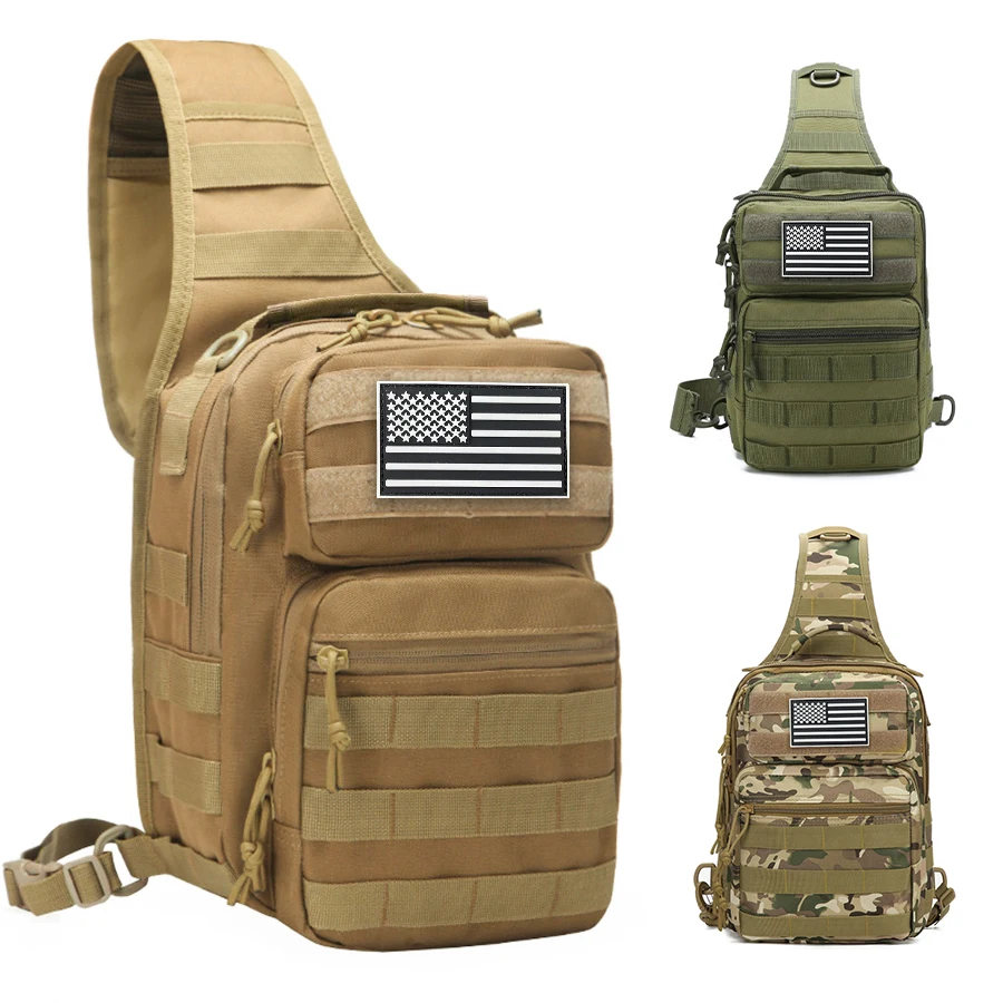 Bolso táctico MOLLE para pecho con correa ajustable y compartimentos - imagen 2