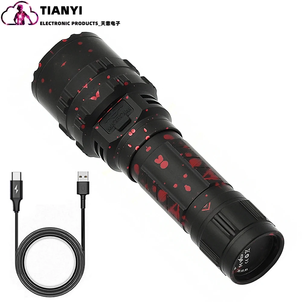 Linternas LED recargables para emergencias, linterna táctica superbrillante de 8000 lúmenes con zoom XHP50 - imagen 3