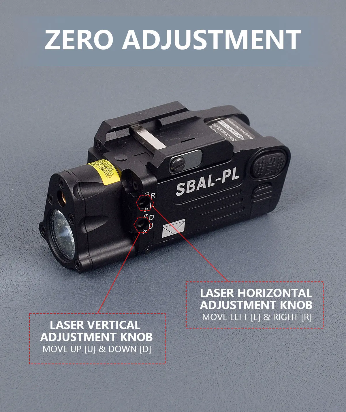 Linterna estroboscópica de luz blanca táctica SBAL-PL, punto rojo constante, armas de visión, pistola G17 G18C, luz LED colgante, riel de 20mm - imagen 5
