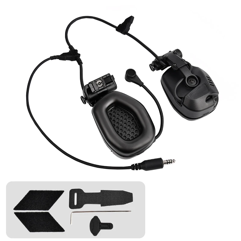 Cable casco auricular civil Com II sonido recogida y reducción de ruido auriculares táctico caza garganta auriculares PTT