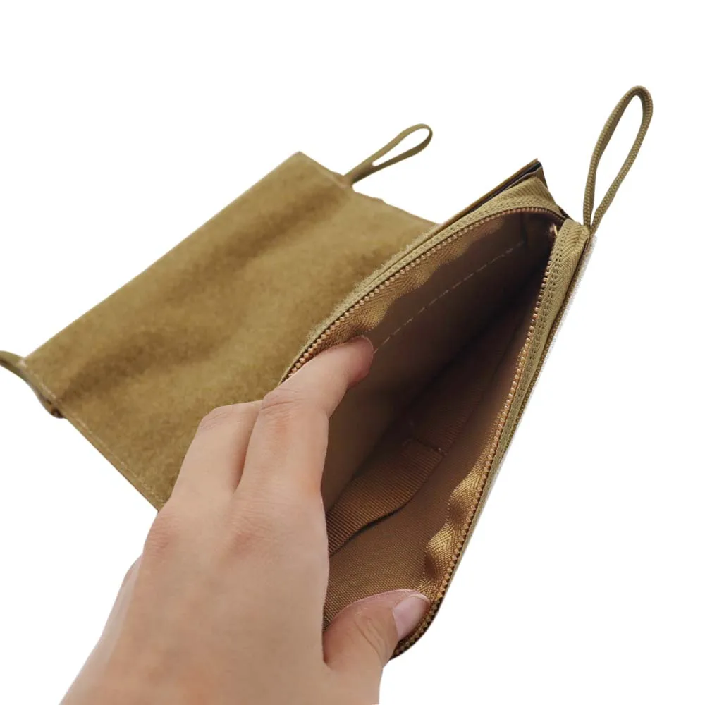 Bolsa organizadora de expansión integrada para montaje en el pecho táctico, cremallera de doble apertura, correas interiores, bolsa de accesorios para caza Airsoft - imagen 5