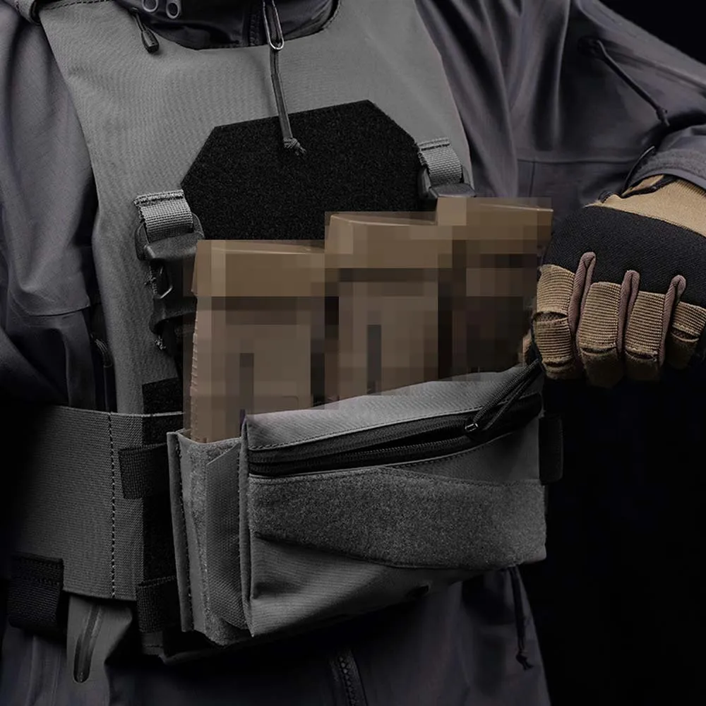 Bolsa táctica para dulces, chaleco de caza Universal, bolsillo expansor, gancho trasero, bolsa de almacenamiento de herramientas, aparejo de pecho de nailon, accesorios Airsoft - imagen 2