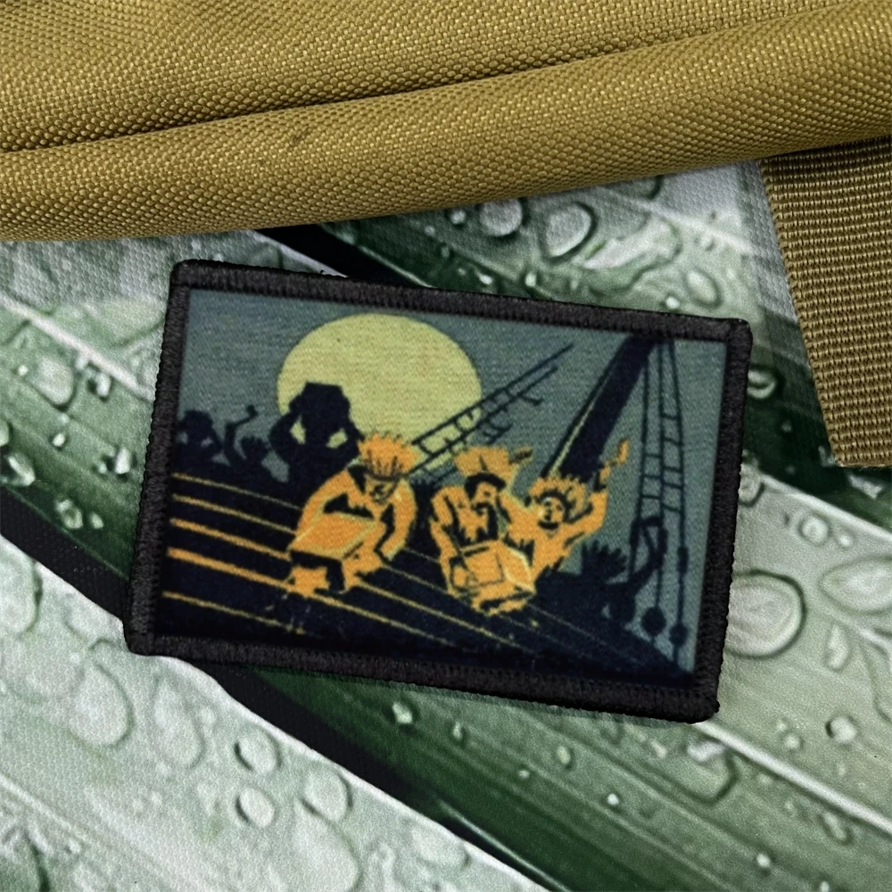 Parches tácticos de insignia de moral de fiesta de té, pegatinas impresas de gancho y bucle, mochila táctica del ejército - imagen 3