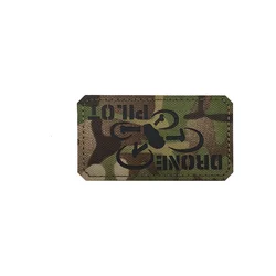 Parche de Velcros DRONE PILOT, insignia de moral táctica reflectante IR, cierre de gancho bordado para mochila Molle, gorra vaquera