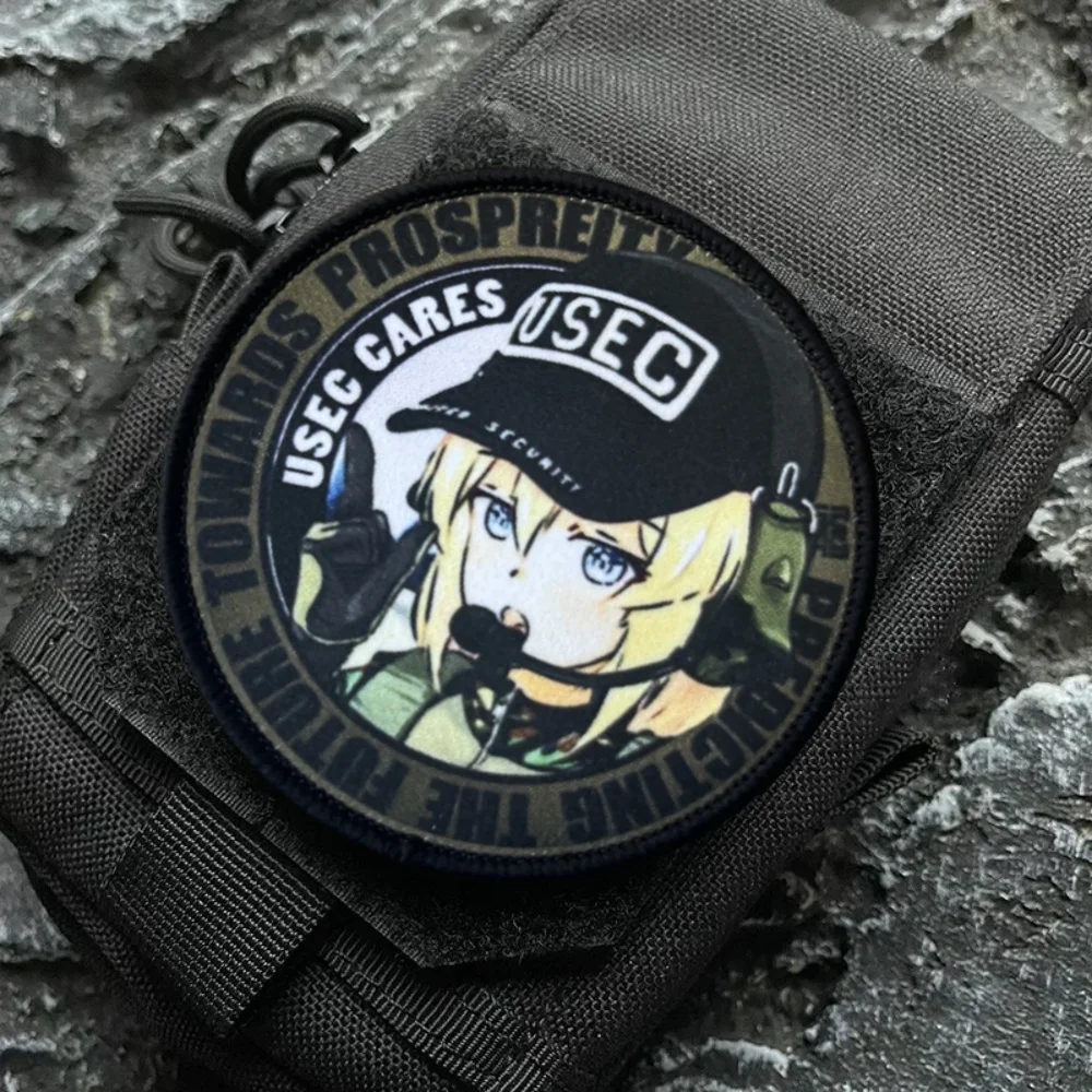 Parche táctico USEC para niñas, ropa, pistola, chica, emblema de gancho y bucle impreso, insignia de moral militar, brazalete, pegatinas para mochila - imagen 5