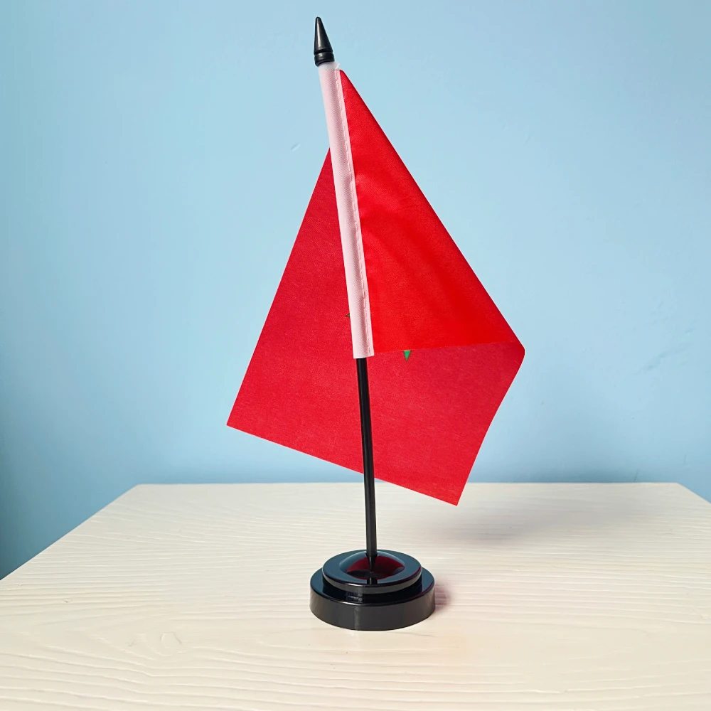 Escritorio de oficina Bandera de Marruecos Banner14x21cm El conjunto de exhibición de bandera del gabinete marroquí - imagen 2