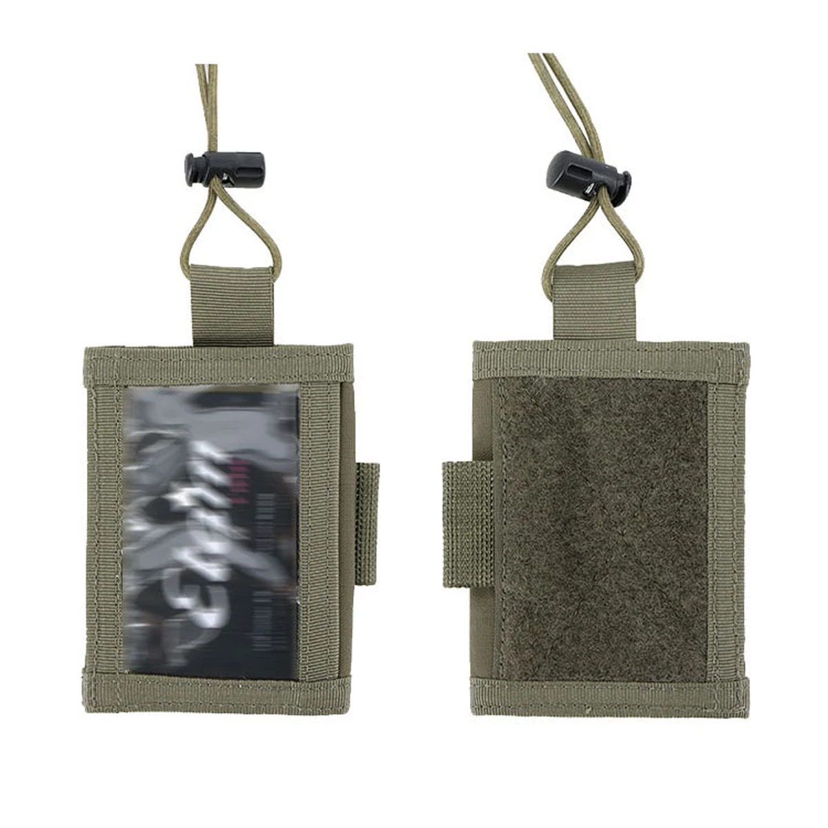 Estuche táctico para tarjetas de identificación, cordón para el cuello y organizador de tarjetas de crédito, monedero de cambio, soporte para billetera de identificación - imagen 2