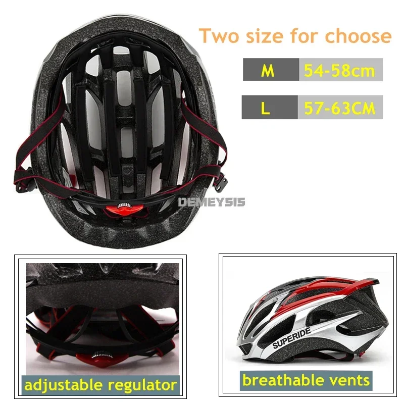 Casco ultraligero para bicicleta de carretera, moldeado integralmente, para hombre y mujer - imagen 2