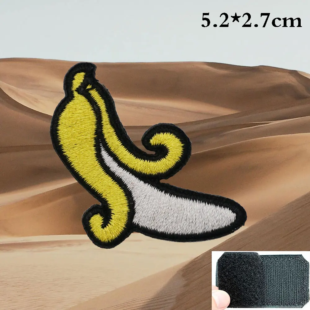 Parches bordados de tentación de plátano mortal, apliques de etiqueta de costura, banda de motorista punk, insignias de ropa de Rock con respaldo de gancho o coser - imagen 3
