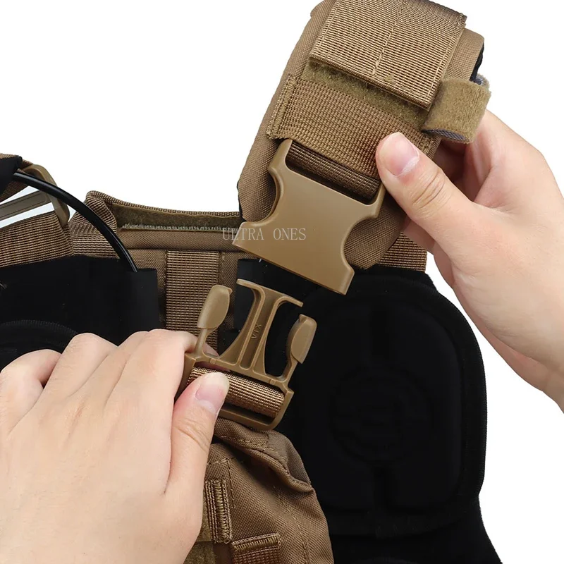 Chaleco táctico Molle ajustable para tiro de Airsoft, chaleco de Paintball, caza al aire libre, CS Wargame, deportes, duradero - imagen 4