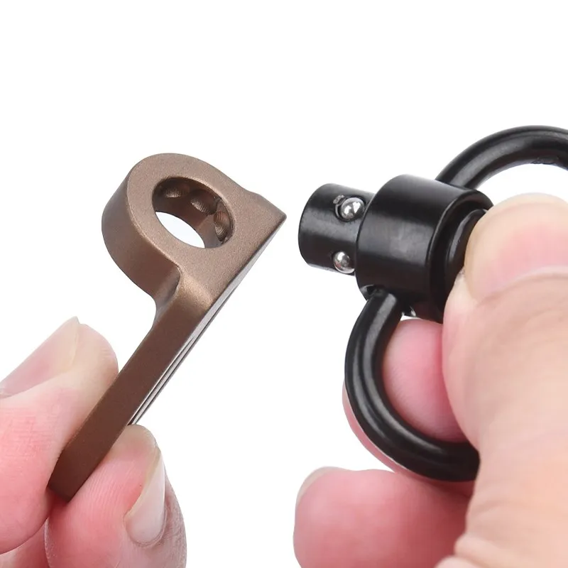 Wadsn adaptador de cabestrillo táctico QD, accesorios de caza, montaje Triglide de 2 a 1 punto, giratorios oscilantes, hebilla de correa de hombro - imagen 4