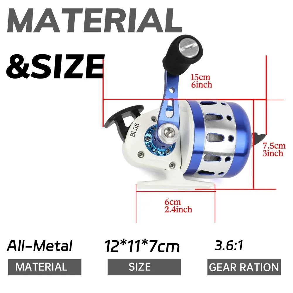 Spincast Tirachinas de pesca con arco y carrete para caza - imagen 4
