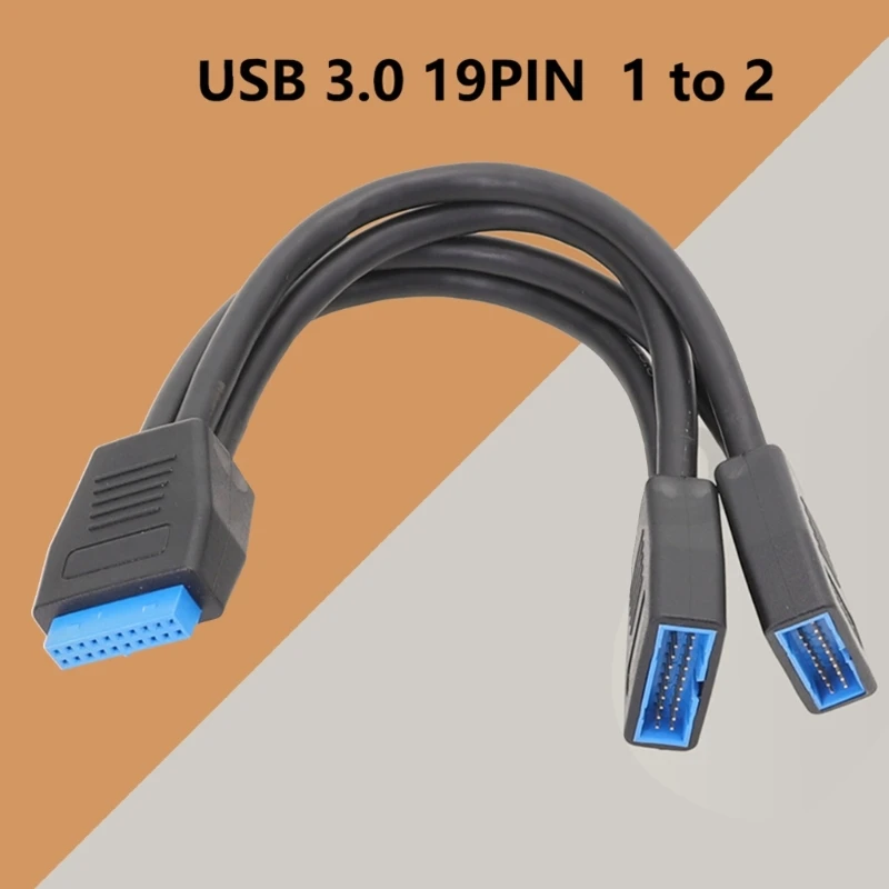 Cable de extensión de cabezal USB 3,0, adaptador de extensión divisor de 19/20 Pines de 1 a 2 Y, envío directo - imagen 4