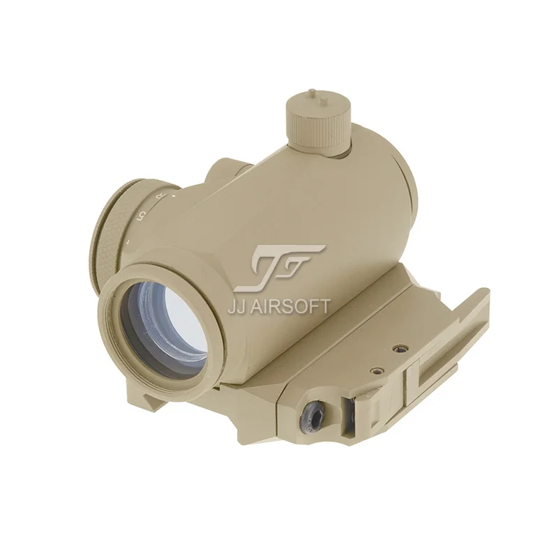 JJ Airsoft Micro 1x24 punto rojo con killflash / Kill Flash, montaje bajo QD estilo BOBRO (negro/tostado) - imagen 5