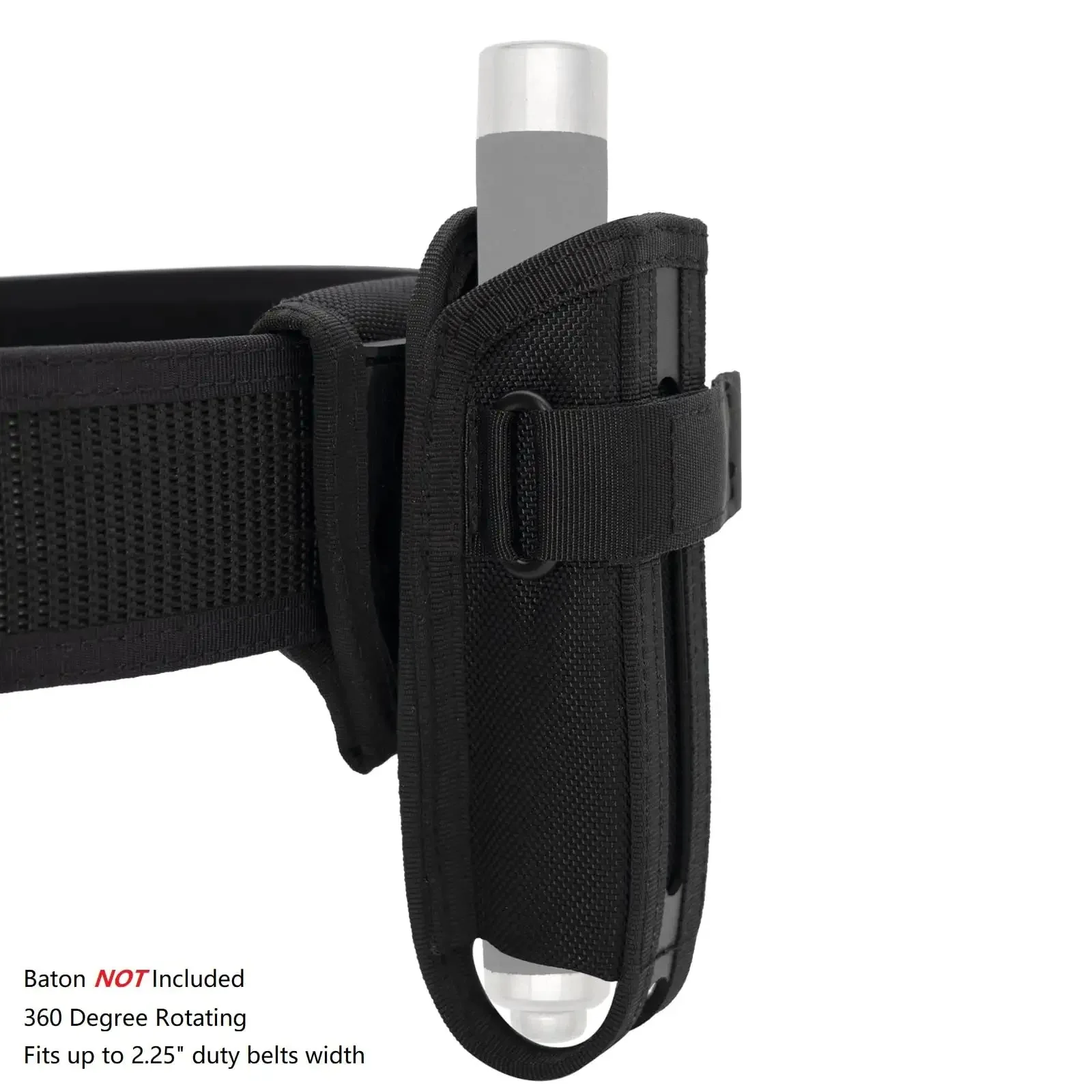 Soporte de bastón de patrulla de seguridad táctica, funda de bastón giratoria de 360 grados, soporte de bastón telescópico de 21 "-26", extracción rápida para cinturón de servicio - imagen 4