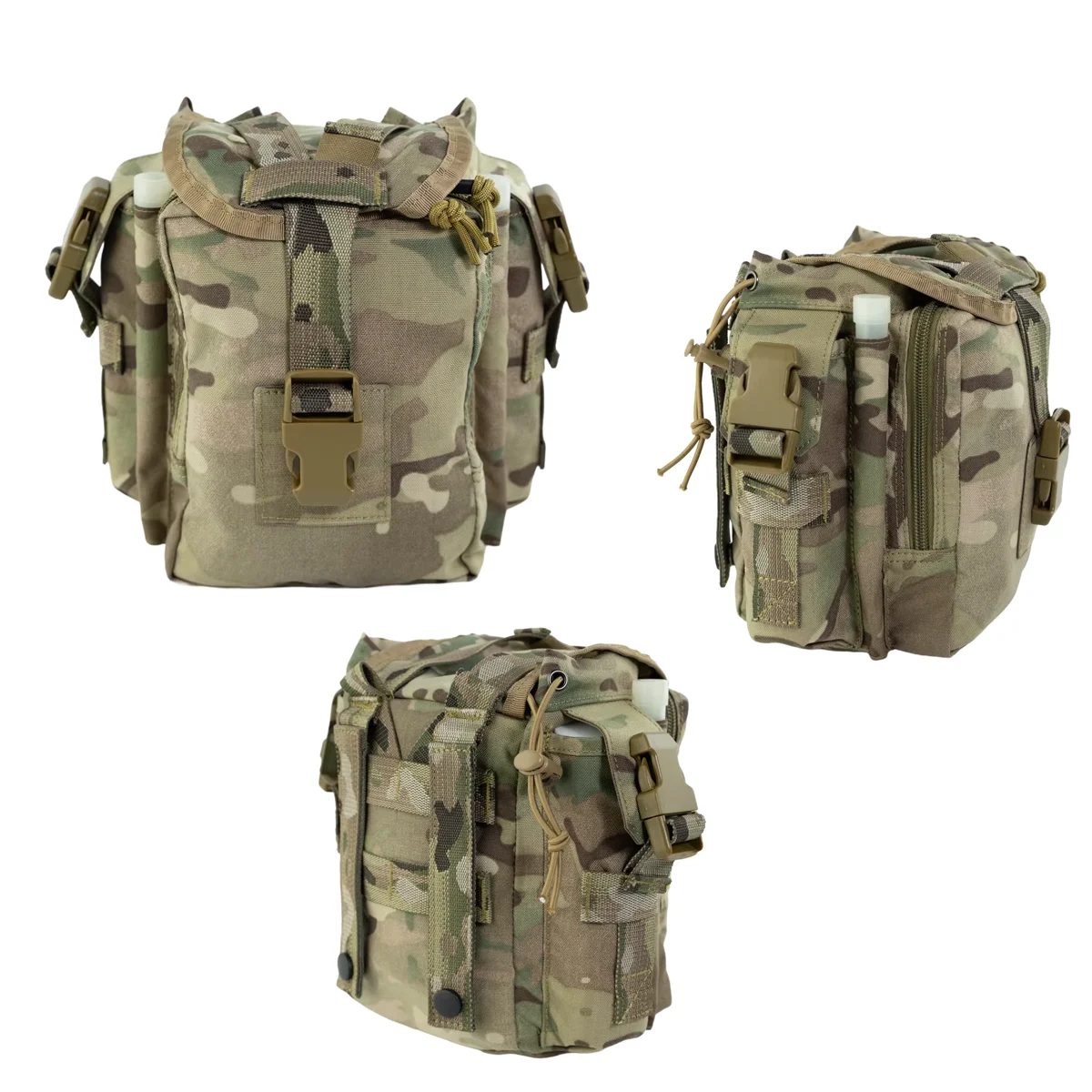 Bolsa táctica de caza al aire libre para colgar en el pecho, riñonera MOLLE, bolsa para hervidor, paquete de cubierta para taza de agua