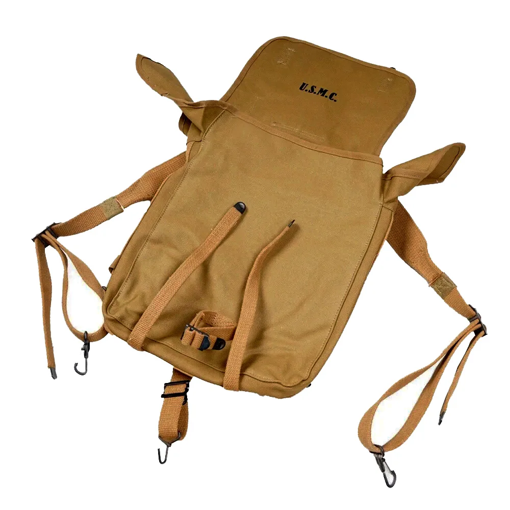 Mochila WW2 M1941, equipo de Camping, bolsa de lona, paquete de equipo de soldados americanos, bolsa M1941 para exteriores de la Segunda Guerra Mundial de EE. UU. - imagen 4