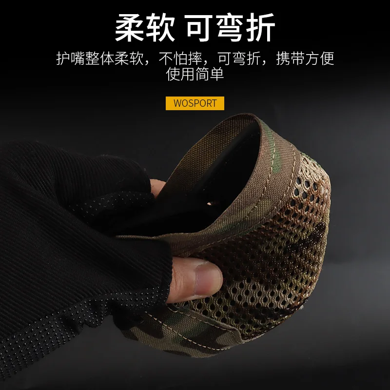 Máscara de equipo al aire libre con protector bucal transpirable ventilado con ajuste interior de silicona suave y agradable para la piel - imagen 3