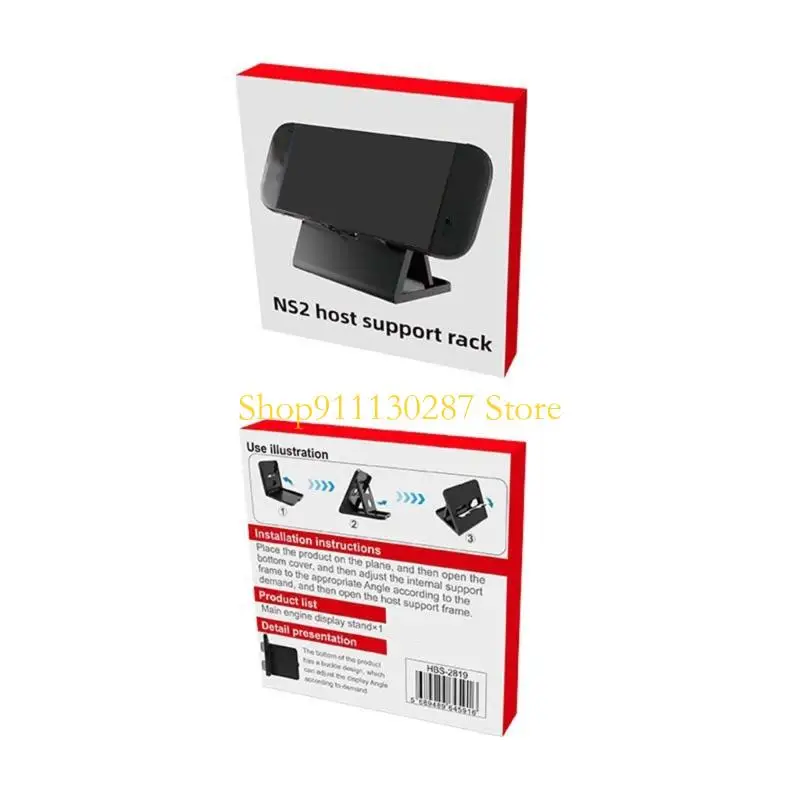 J1HC Soporte plegable para juegos con ángulo ajustable, estante apto para viajes para consola 2