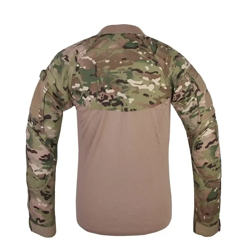 Emersongear-camisas de combate y caza para hombre, camisetas tácticas para deportes al aire libre, ropa de acampada Airsoft, caza de camuflaje